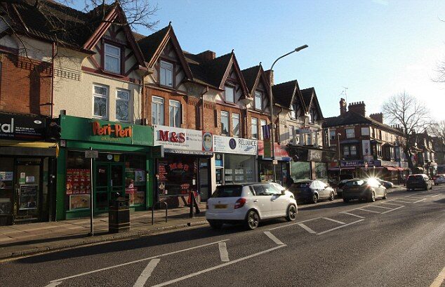 Narborough road in Leicester and showing a variety of shops and restaurants available